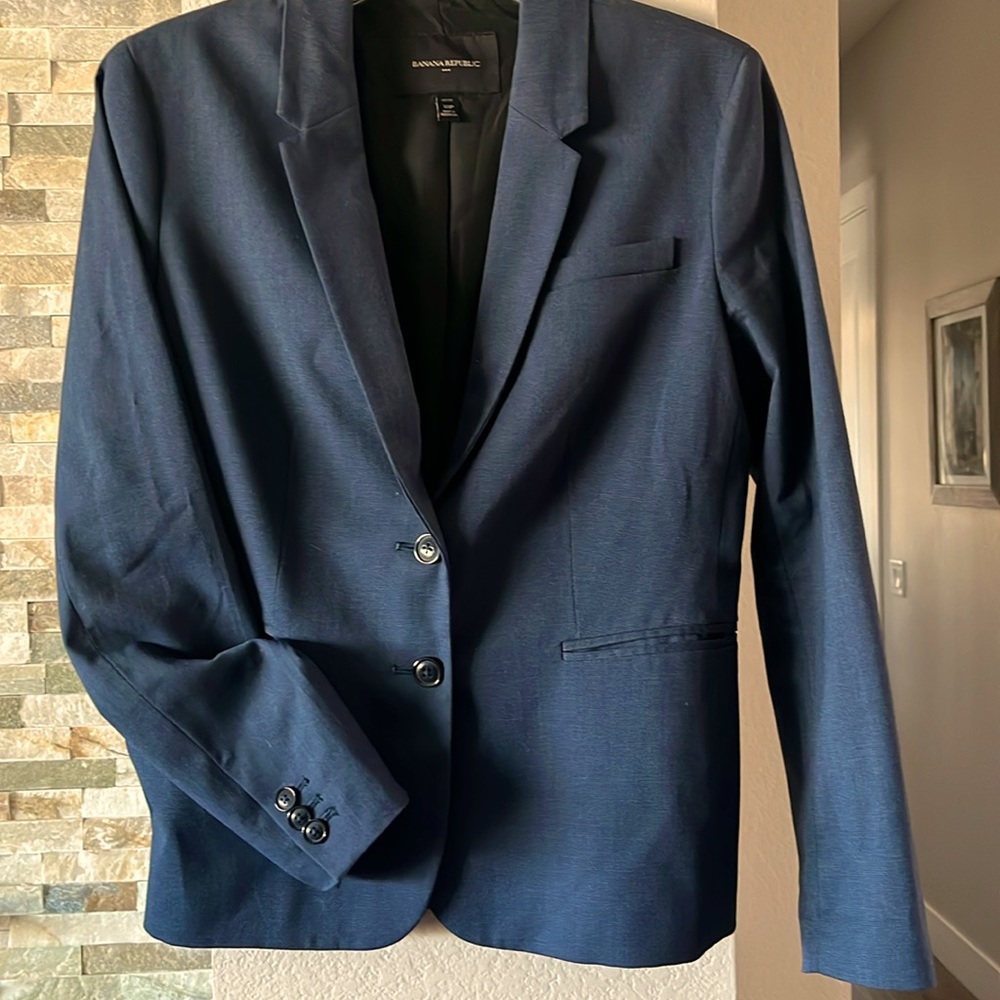 Navy Women’s Petite Blazer- Banana Republic